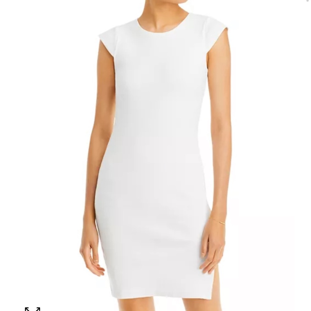 AQUA ribbed knit bodycon dress